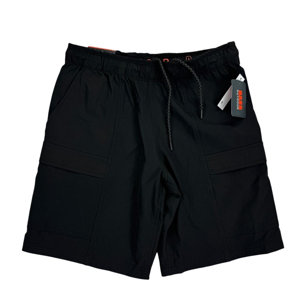 Bass Outdoor Mens Everyday Pull-On Drawstring Stretch Shorts Black S